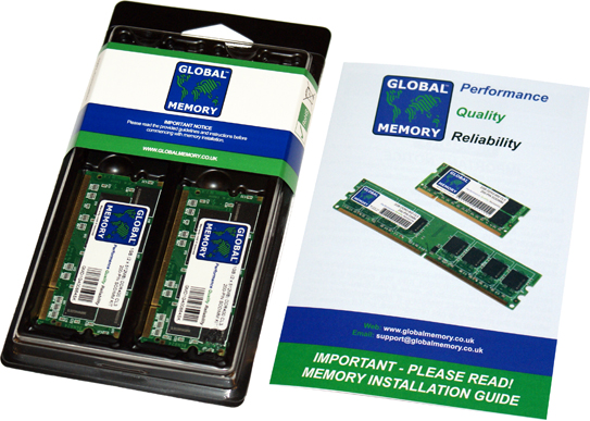 2GB (2 x 1GB) DDR 266/333/400MHz 200-PIN SODIMM MEMORY RAM KIT FOR LAPTOPS/NOTEBOOKS